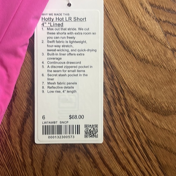 Pink lululemon shorts! Only worn 2 times!!!Size 6. - Picture 3 of 5
